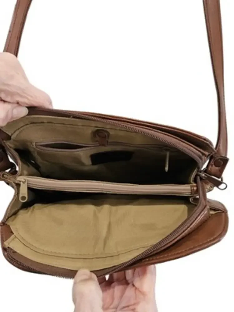 Liz Claiborne Small Brown Handbag Shoulder‎ Bag Purse Vintage Lined.